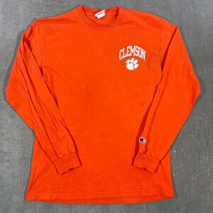 Clemson Tigers Mens Medium Orange‎ Champion Long Sleeve T Shirt